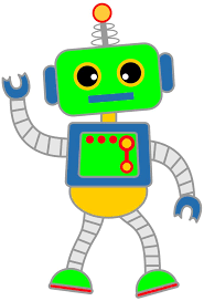 The robot is